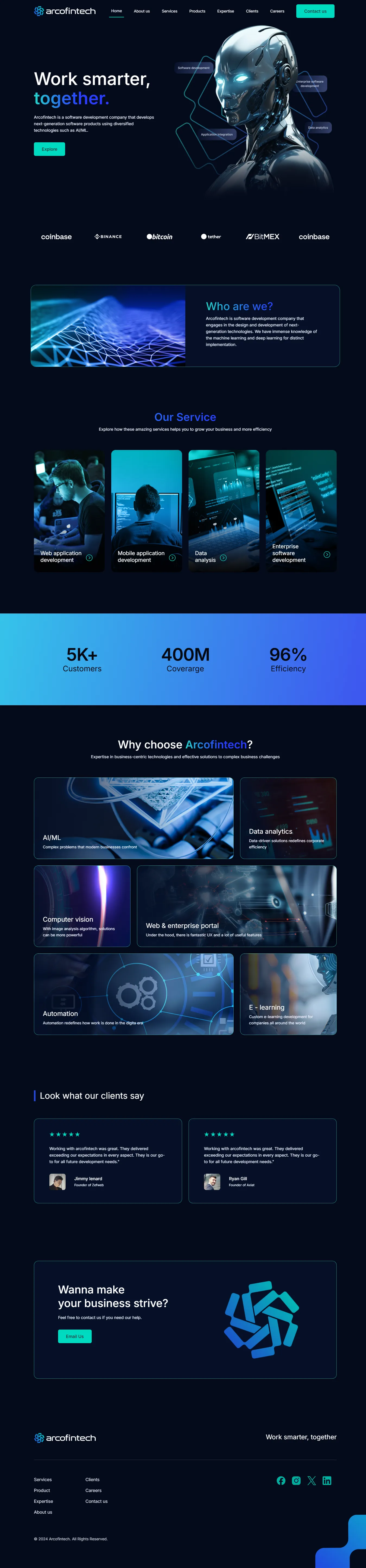Arcofintech, screen 1