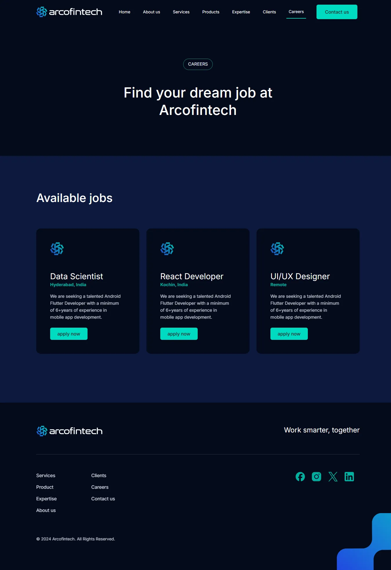 Arcofintech, screen 2