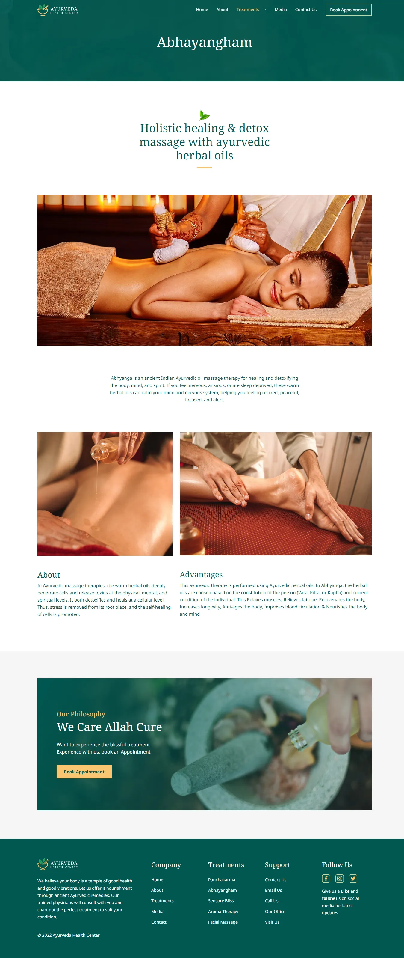 Ayurveda Health Center, screen 4
