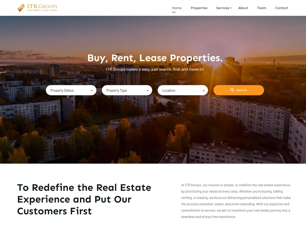 ITR Groups website