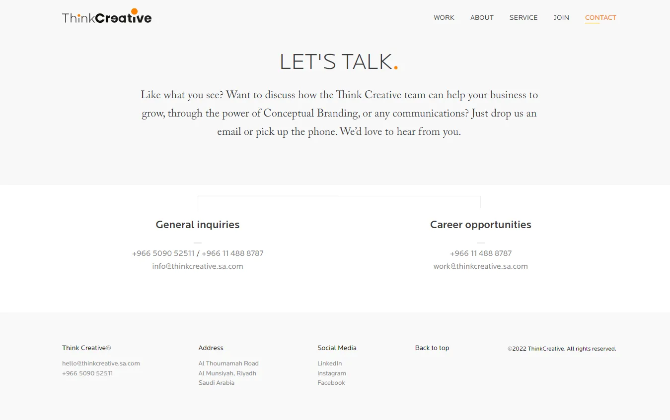 ThinkCreative, screen 6